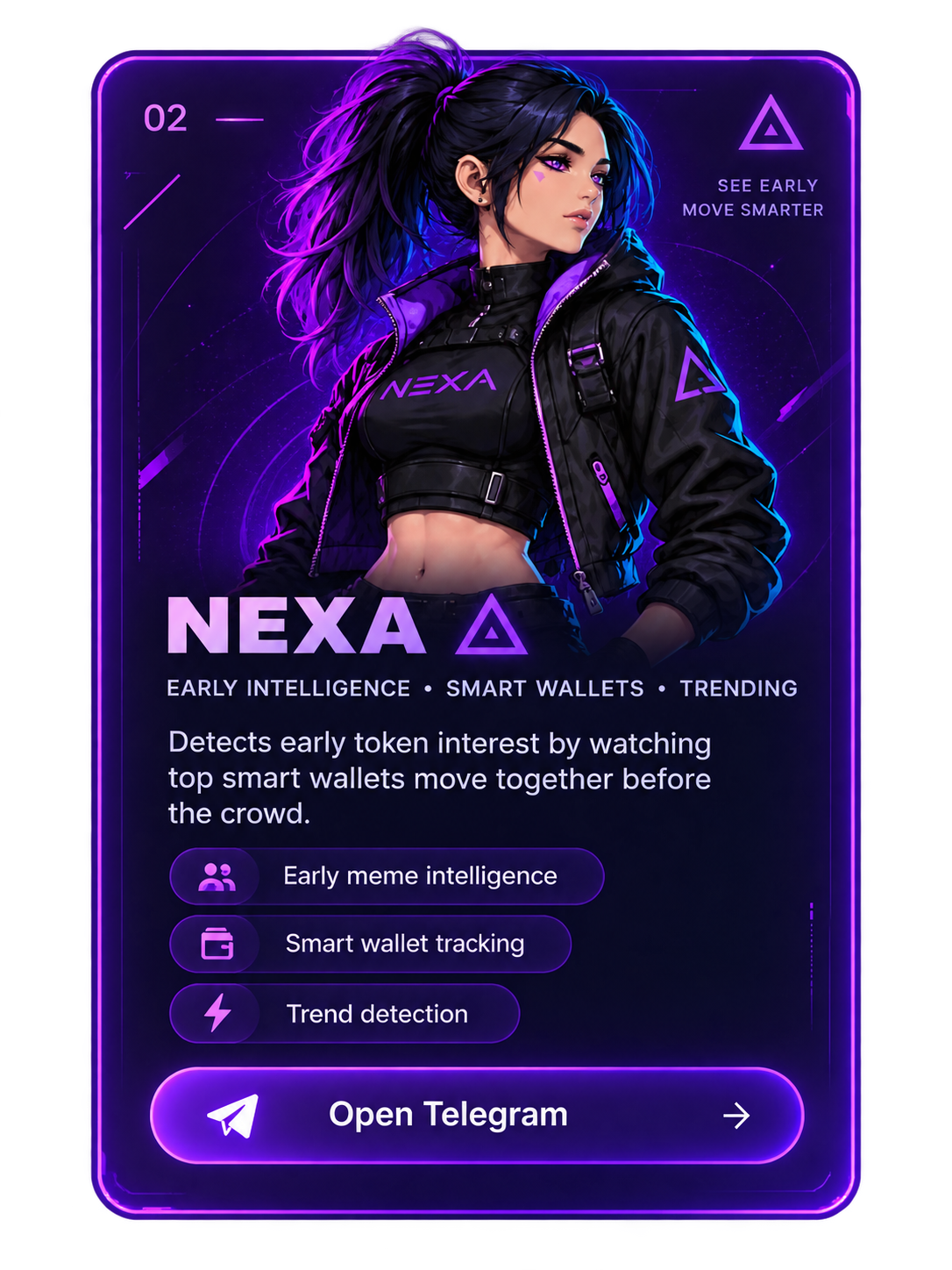 NEXA — early intelligence, smart wallets and trending agent